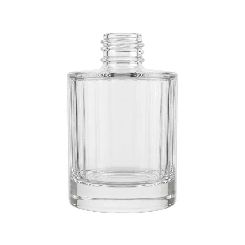 cylinder glass perfume bottle screw neck