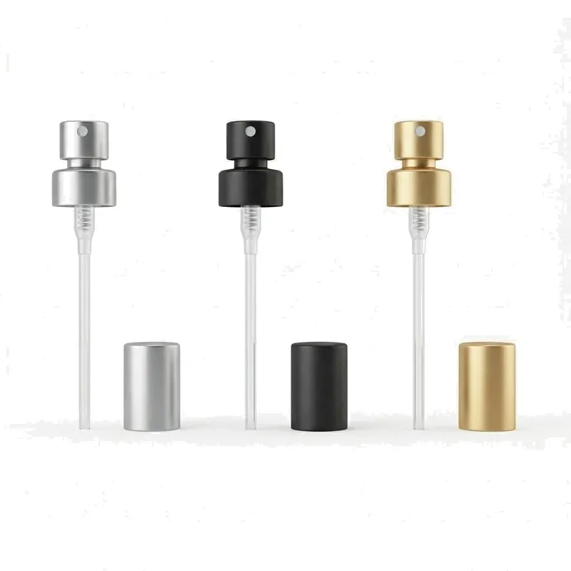 spray pumps with caps gold silver black