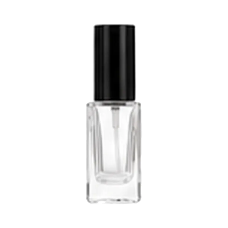 15ml clear glass perfume bottle, model XB045, 18mm screw neck - front view on pure white background