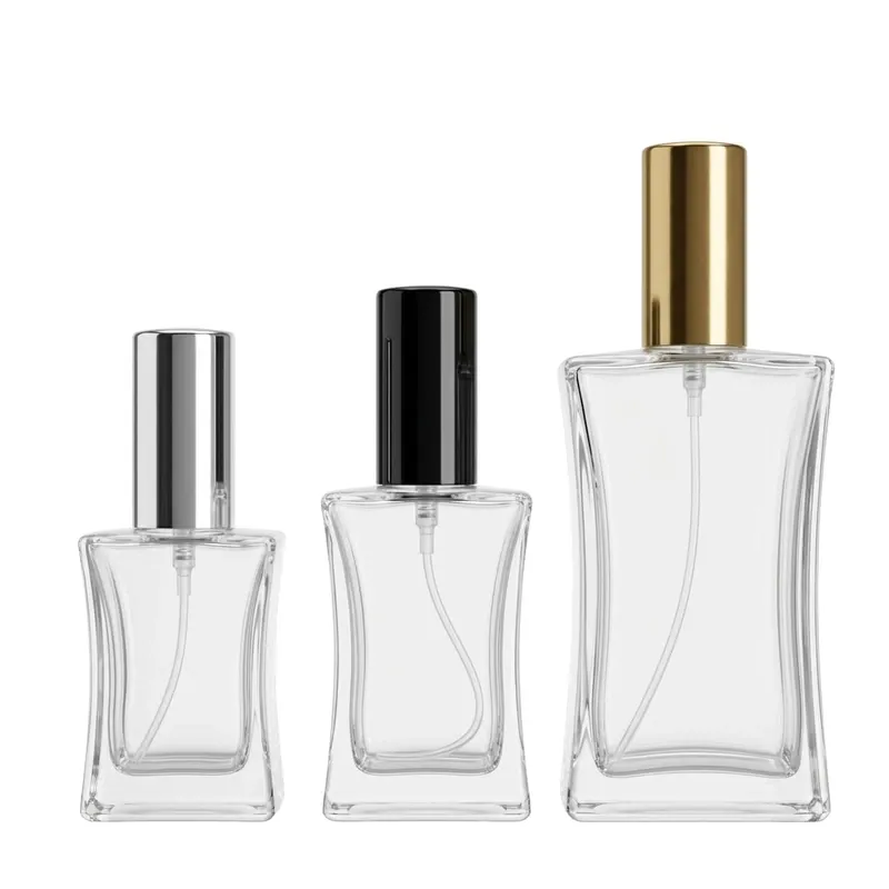 30ml 50ml 100ml Round Glass Perfume Bottle Gold Silver Cap - Wholesale Glass Perfume Bottle Supplier SEALAND Packaging