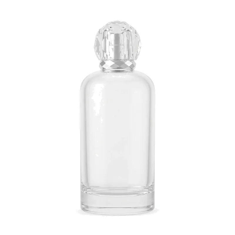 round glass perfume bottle crystal ball cap