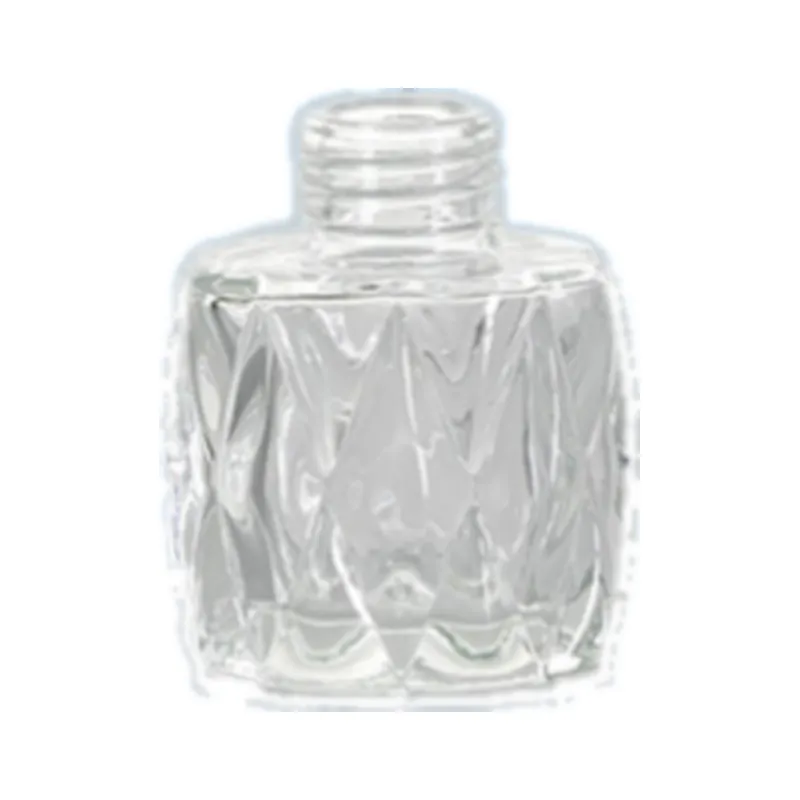 Empty glass reed diffuser bottle, 50ml, with a 17mm neck, for fragrance and aroma projects. Available wholesale.