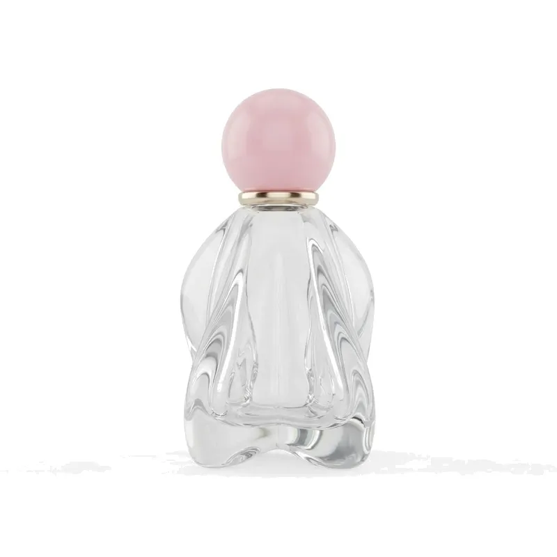 figural mini glass perfume bottle pink ball