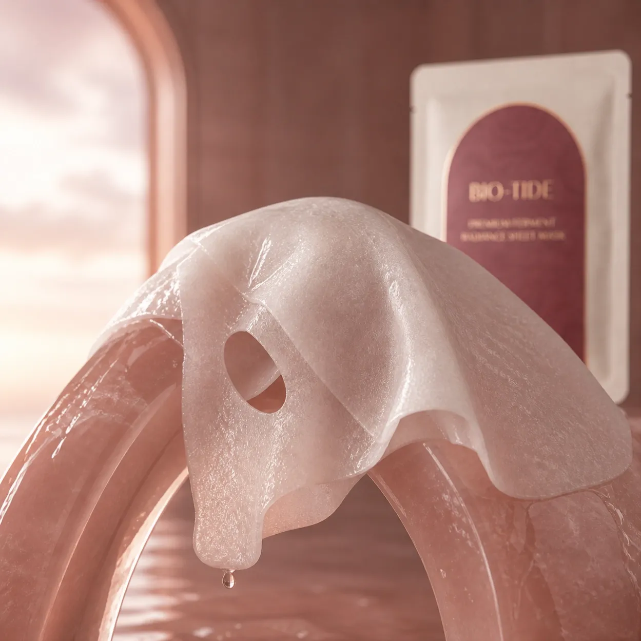 PREMIUM FERMENT RADIANCE SHEET MASK essence and sheet texture