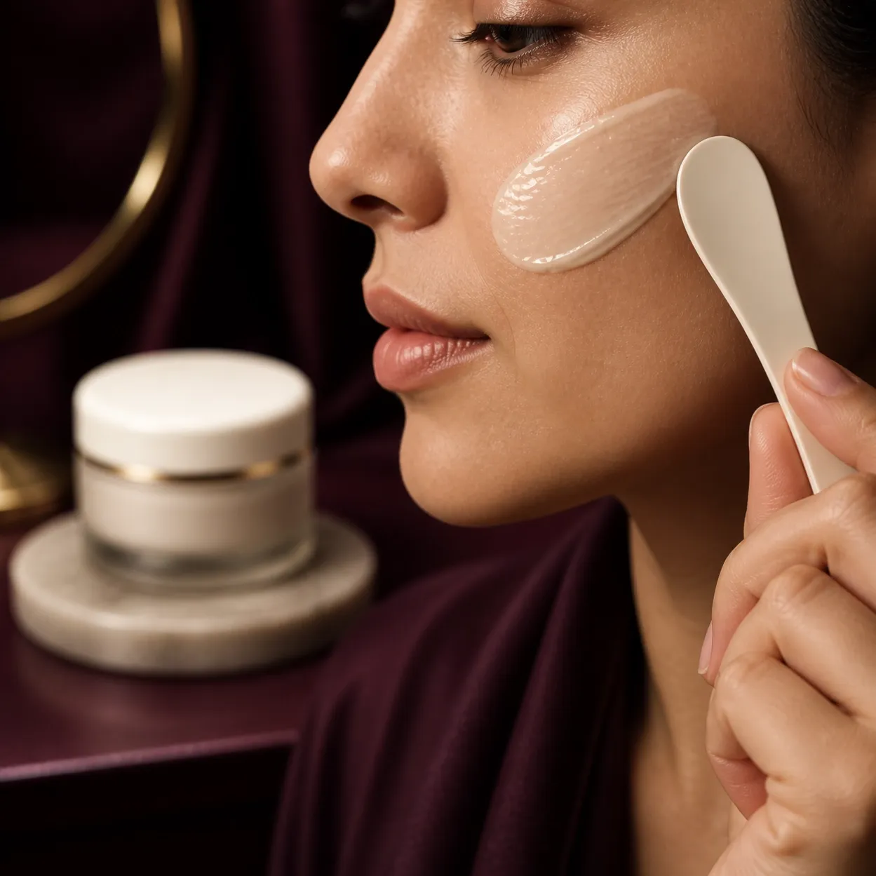 LUMINOUS FERMENT CREAM MASK application ritual