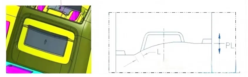 Complex curved parting surface optimized for CNC high-speed milling