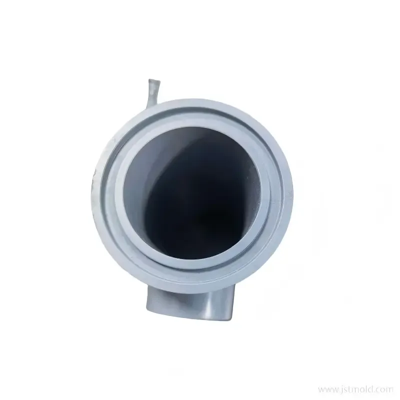 PVC injection molded technical part opening and internal geometry detail