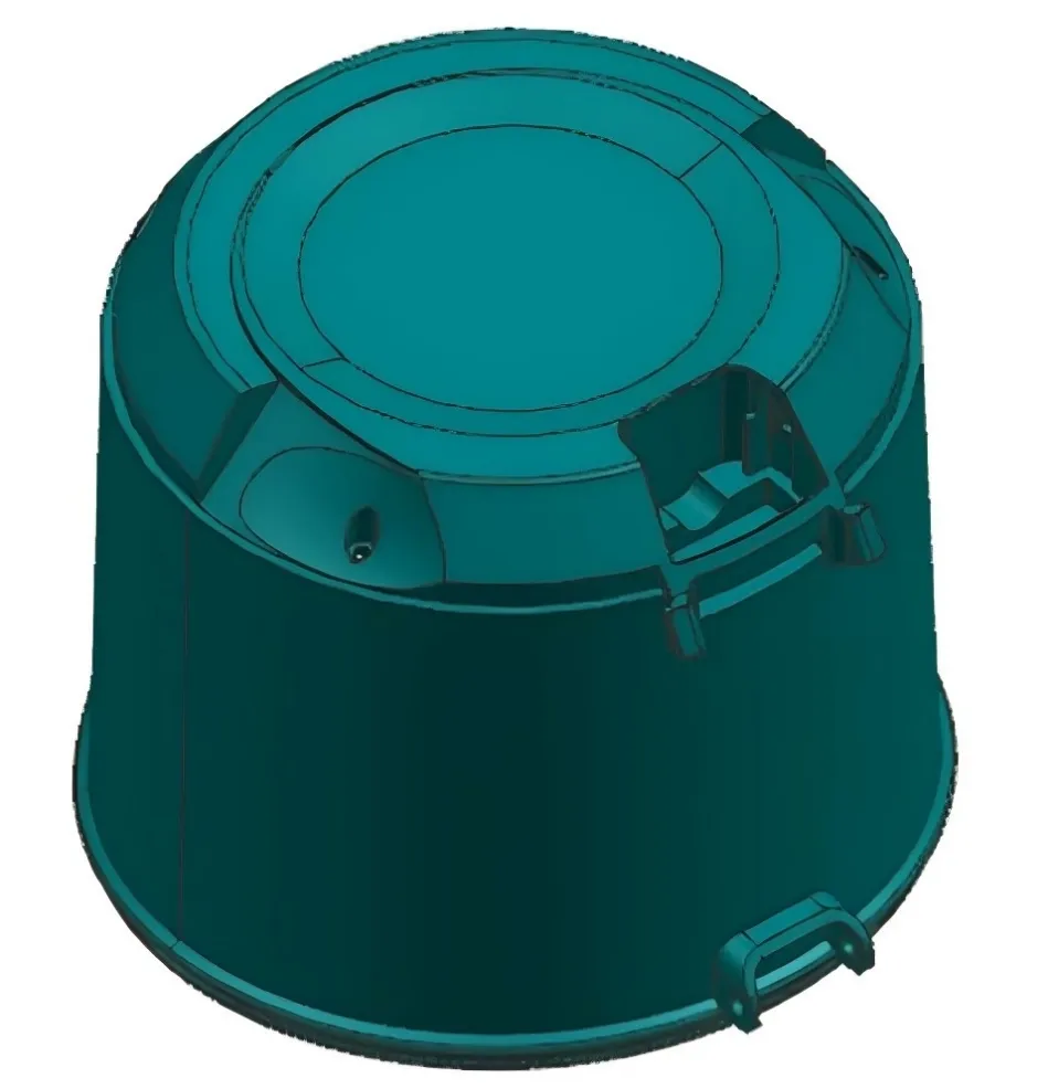 3D model of a complex circular part requiring Haff slider mold architecture