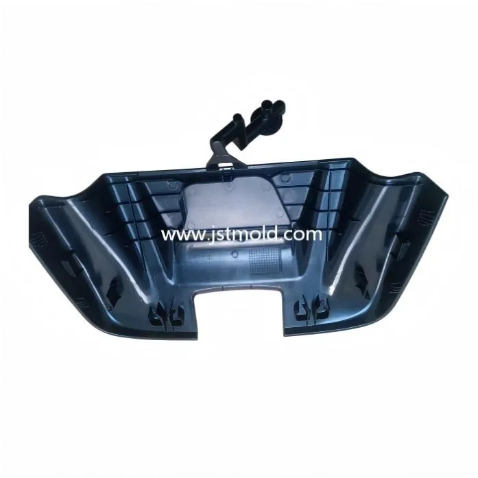 Automotive structural thermoplastic part with reinforcing ribs and mounting features