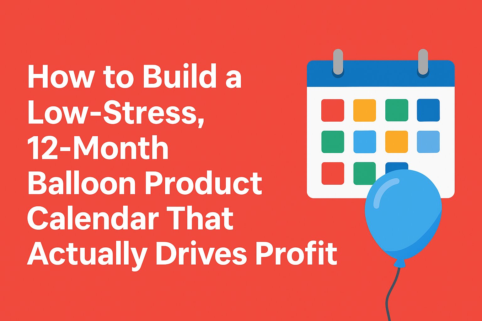 How to Build a Low-Stress, 12-Month Balloon Product Calendar That Actually Drives Profit