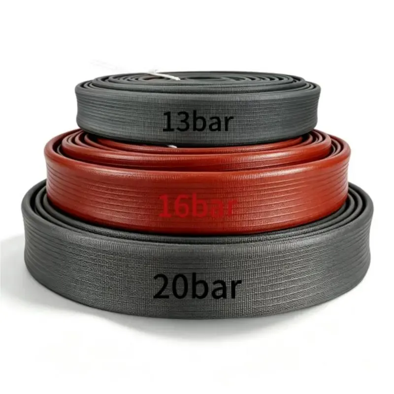 High-Pressure Double-Sided PVC Coated Layflat Hose — high pressure double sided pvc layflat hose label detail