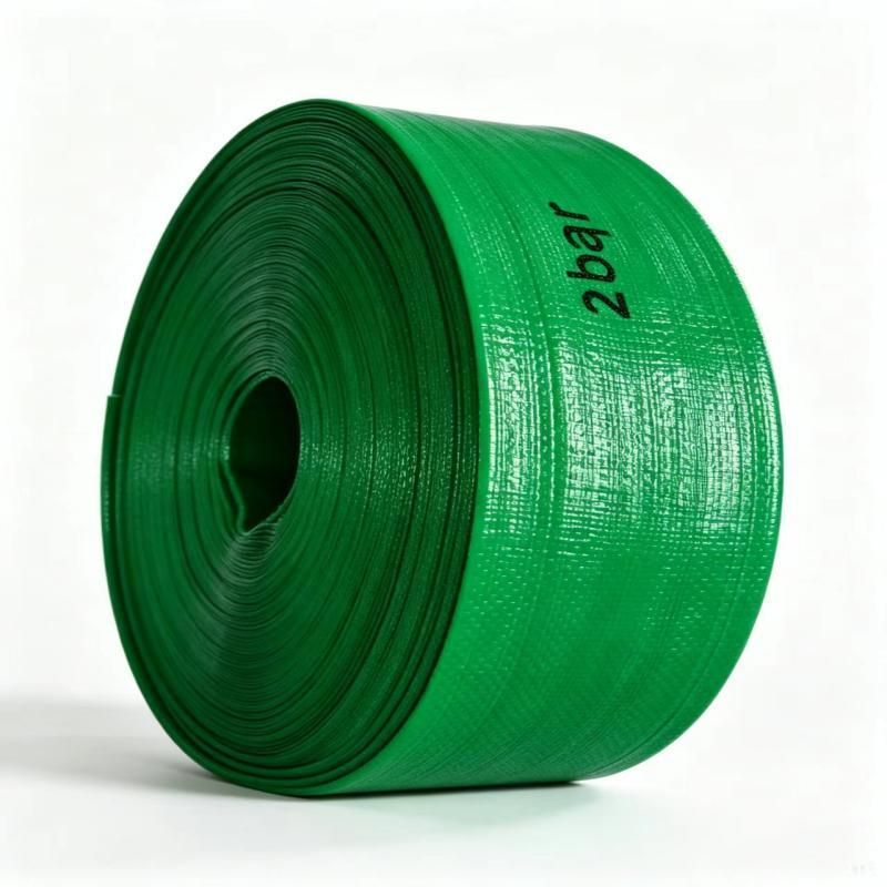 PE Woven Layflat Main Hose – pe woven layfalt main hose manufacture green 2bar label detail