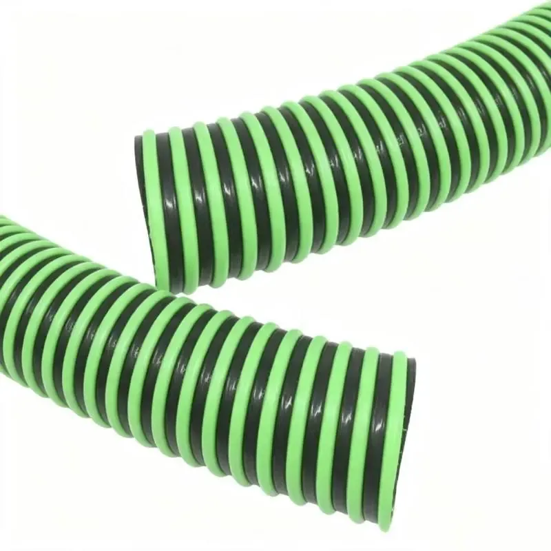 PVC Helix Reinforced Suction Hose — pvc suction hose manufacture green detail