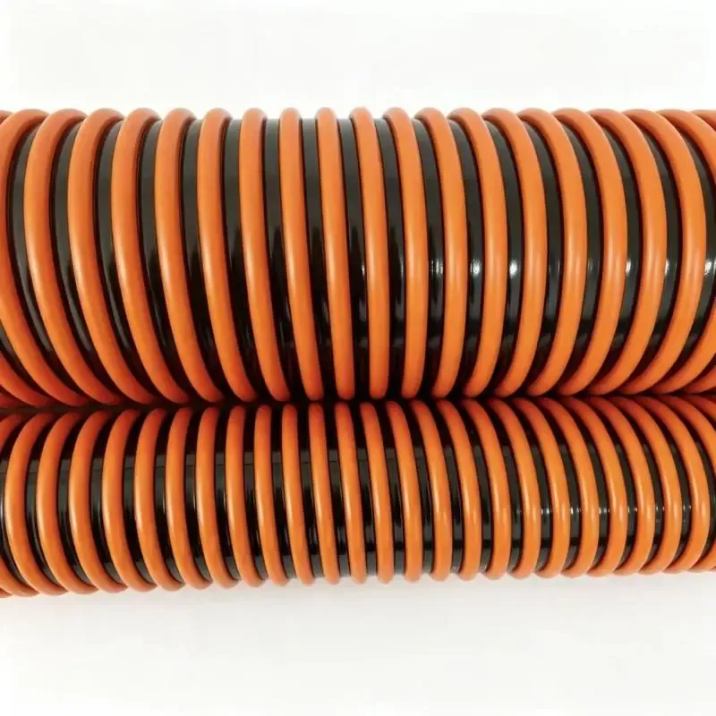 PVC Helix Reinforced Suction Hose — pvc suction hose manufacture orange detail
