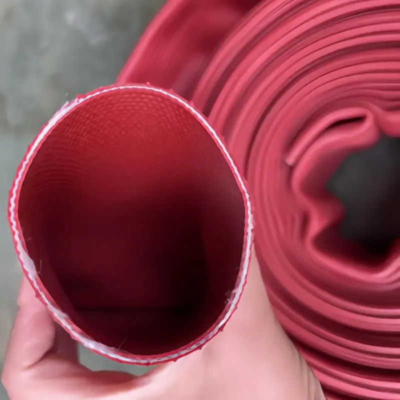 High-Pressure Double-Sided PVC Coated Layflat Hose — high pressure double sided pvc layflat hose couping detail