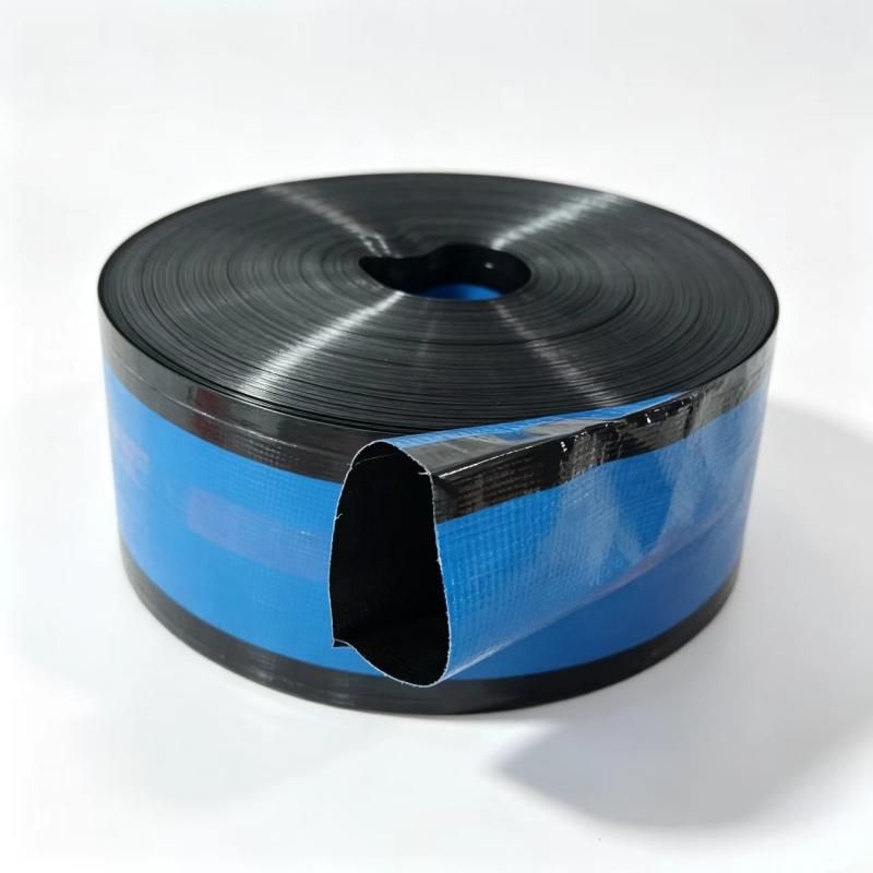 PE Double-Wing Woven Micro-Spray Hose — pe double wing woven micro spray hose manufacture blue 2inch coupling detail