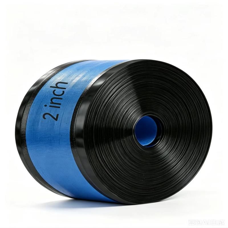 PE Double-Wing Woven Micro-Spray Hose — pe double wing woven micro spray hose manufacture blue 2inch label detail