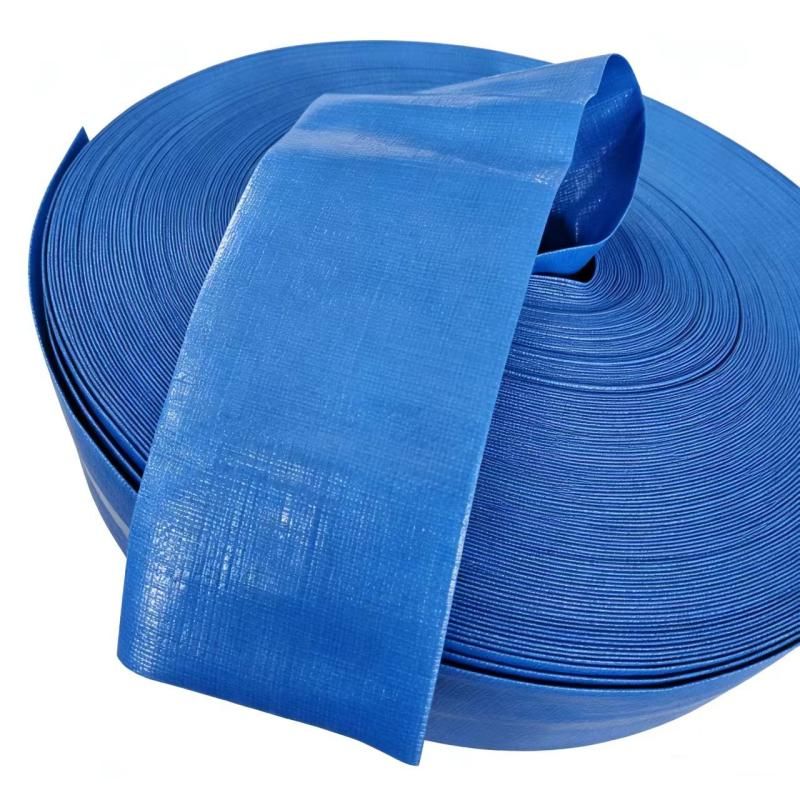 PE Woven Layflat Main Hose – pe woven layfalt main hose manufacture blue 3abr texture detail