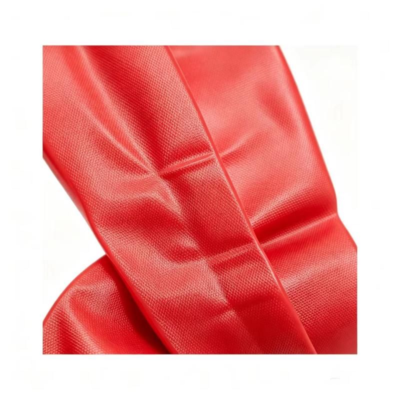 PVC Nano Layflat Hose – Red 6 Bar — pvc nano layflat hose manufacture red 6bar texture detail