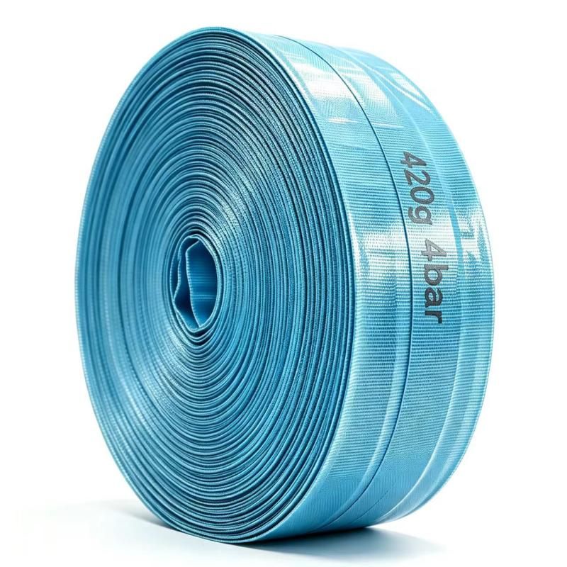 PVC Nano Layflat Hose – Blue 4 Bar — pvc nano layflat hose manufacture blue 4bar label detail