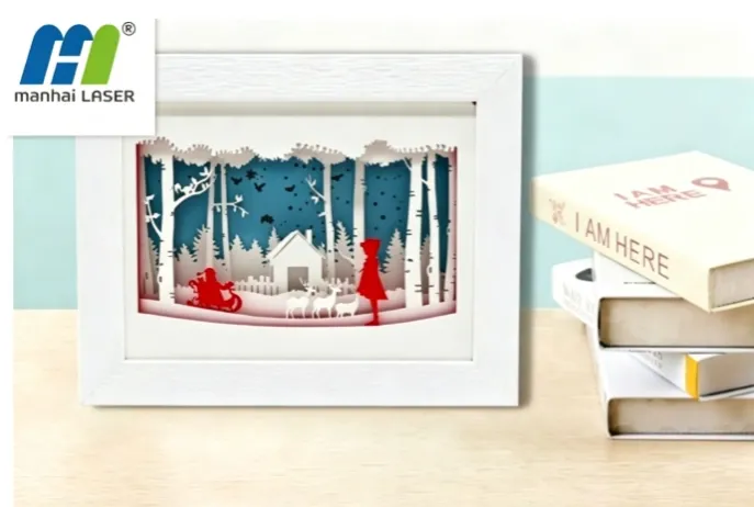 Santa Claus 3D Layered Paper Cut Shadow Lamp