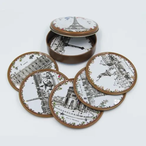 round tin coaster sets1
