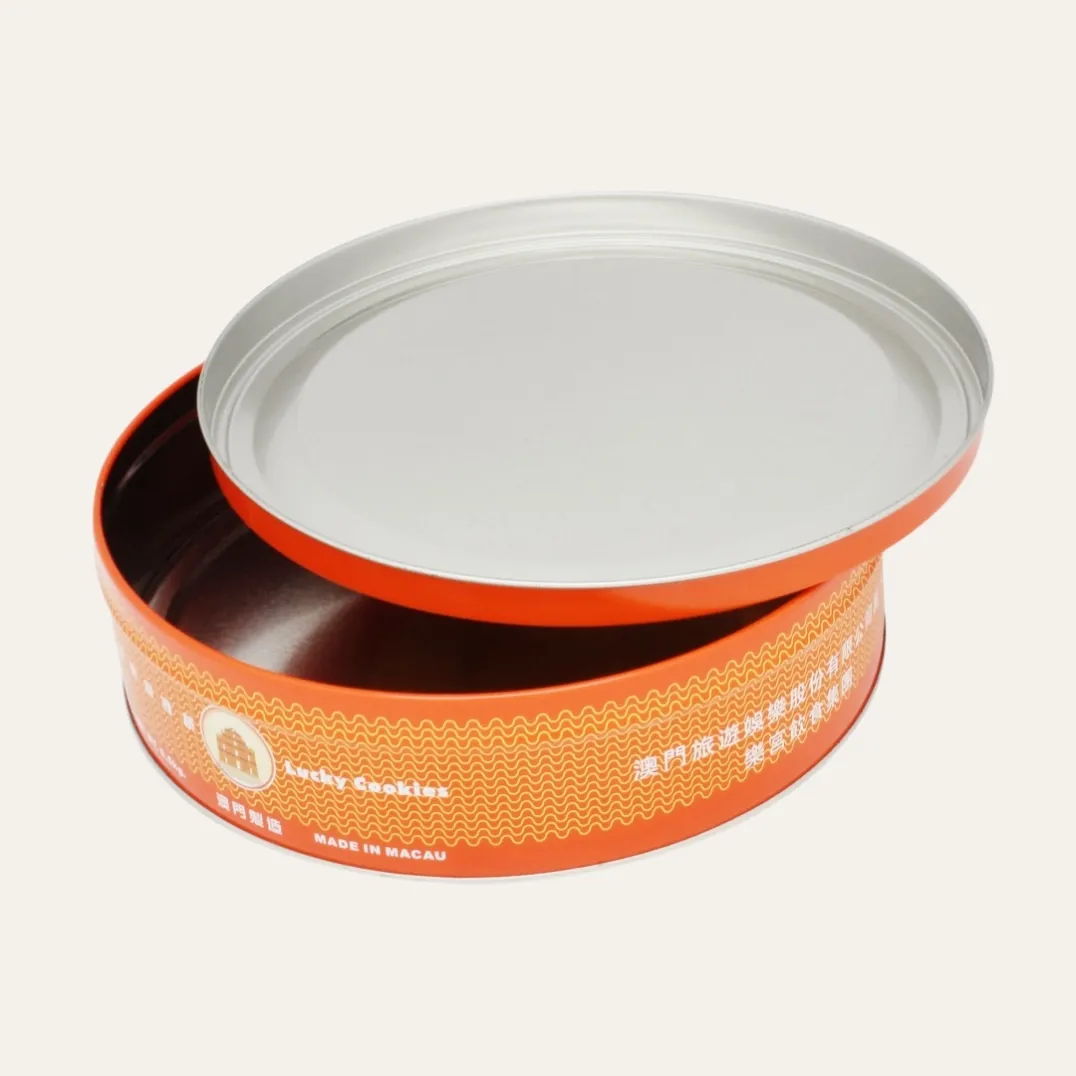 Round Metal Tins Large Box for Cosmetic With Rose Gold Colour2