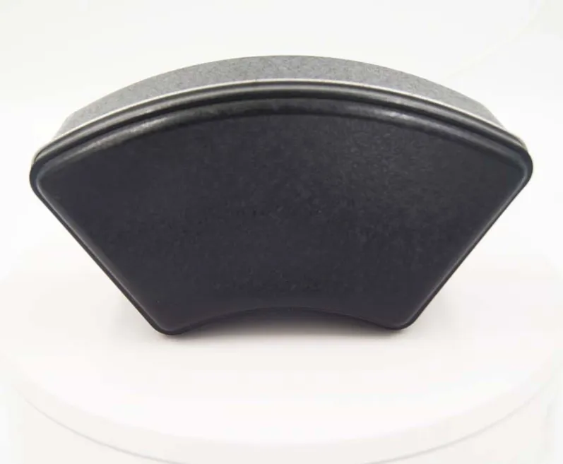 fan-shaped tin box with explosive oil printing