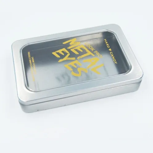 rectangle tin box with window and hinge3