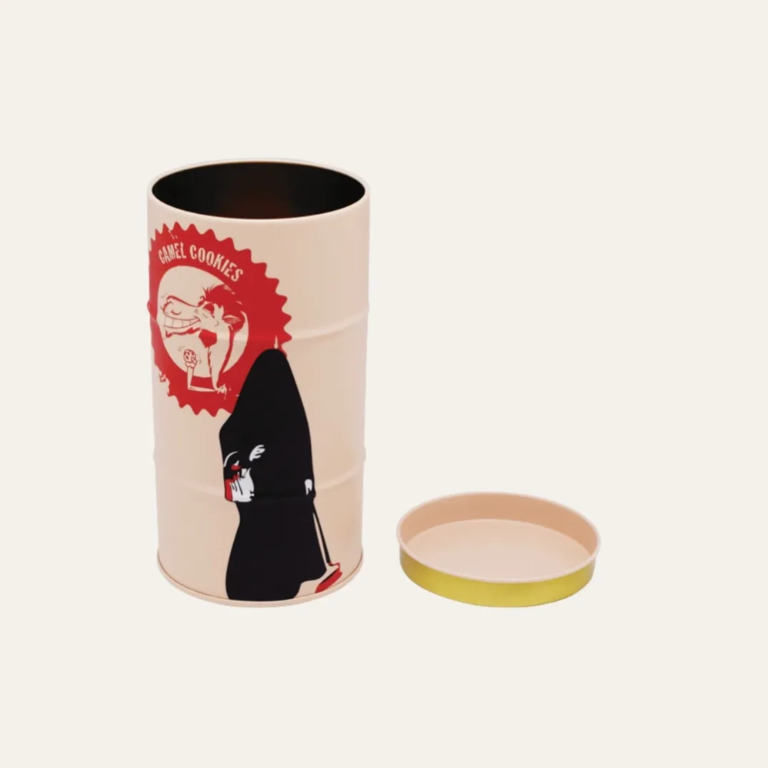Custom Large Round Tin Containers For Promotional Packaging2