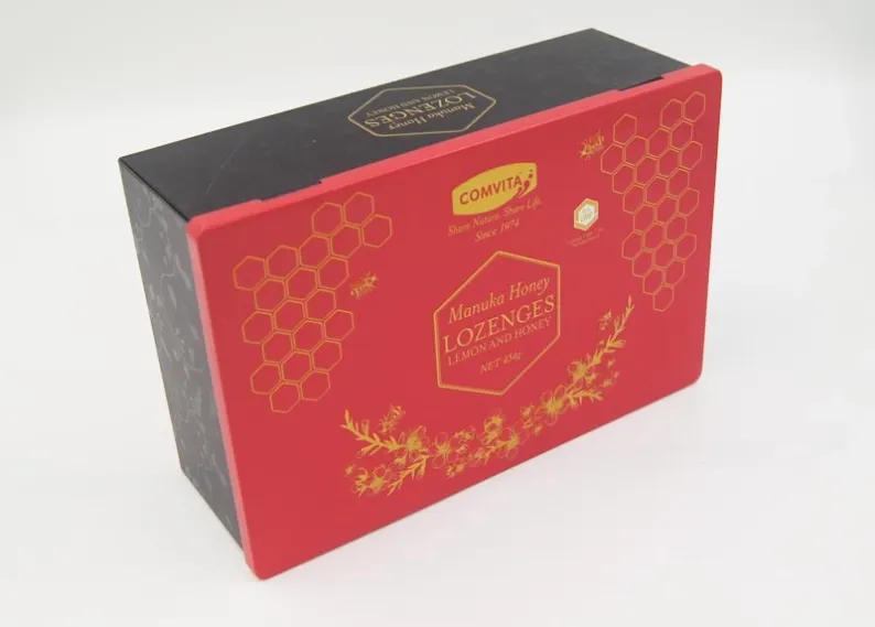 right-angle tin box with hinge
