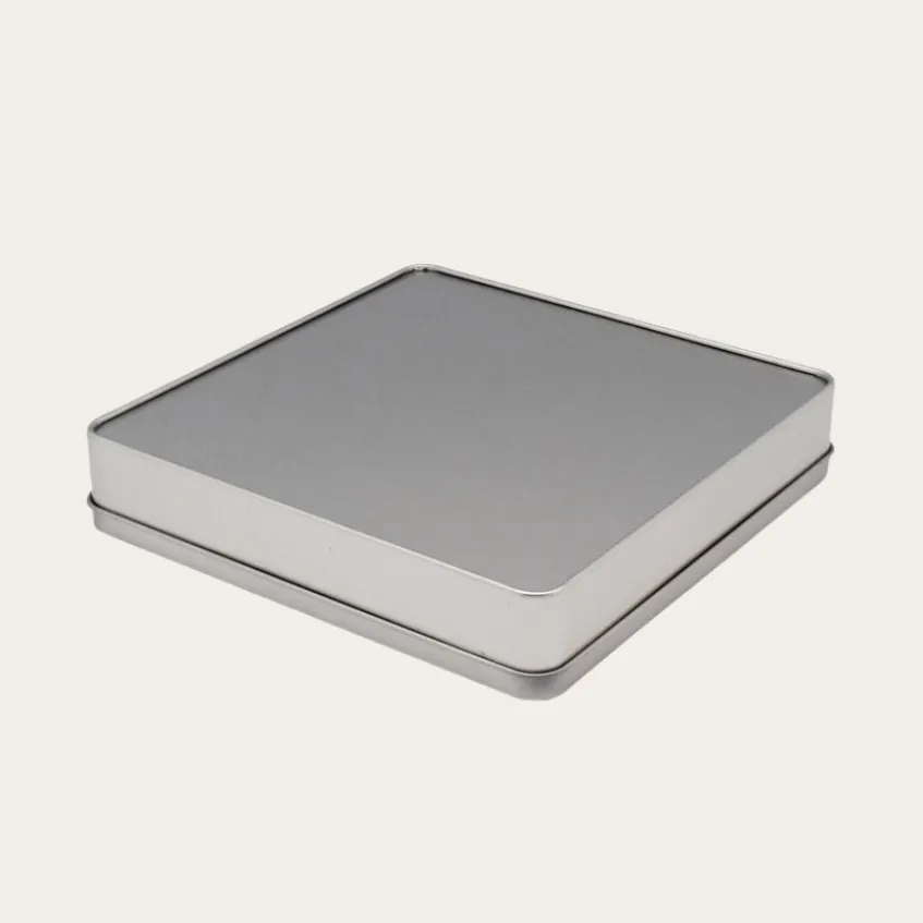 Metal Square Tin Box With Hinged Lid For Candy Packaging2