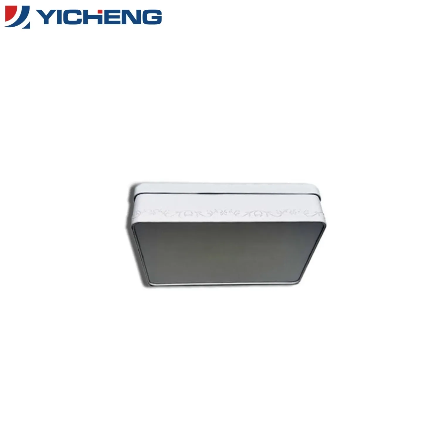 Elegant White Rectangular Decorative Tin Box2