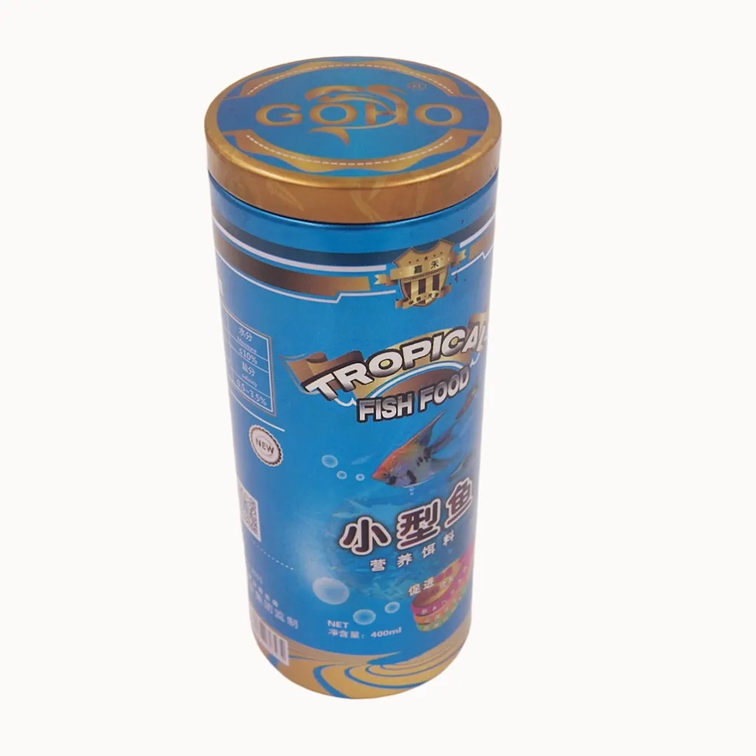 Metal Round Tin Box With Lids for Biscuit Packaging