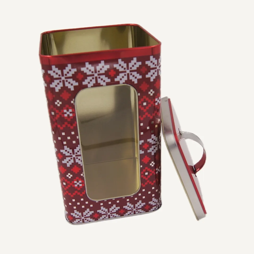 Metal Galvanized Tin Window Box With Handle for Cookies 1