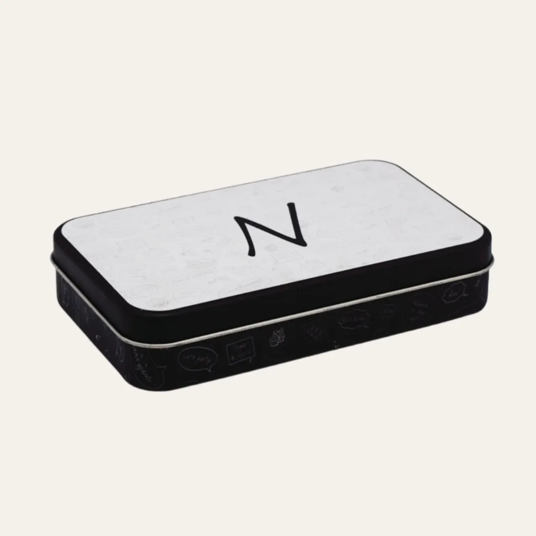 Empty Metal Container With Lid For Biscuit Candy Packaging