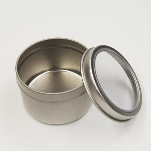 round candle tin box