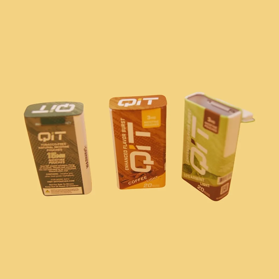 Standing rectangular cigarette style tin boxes set