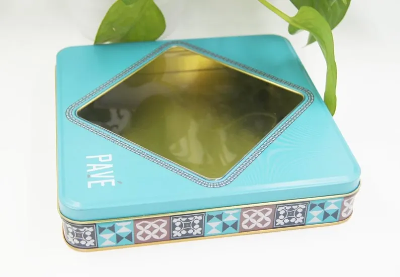 square tin box with clear window5