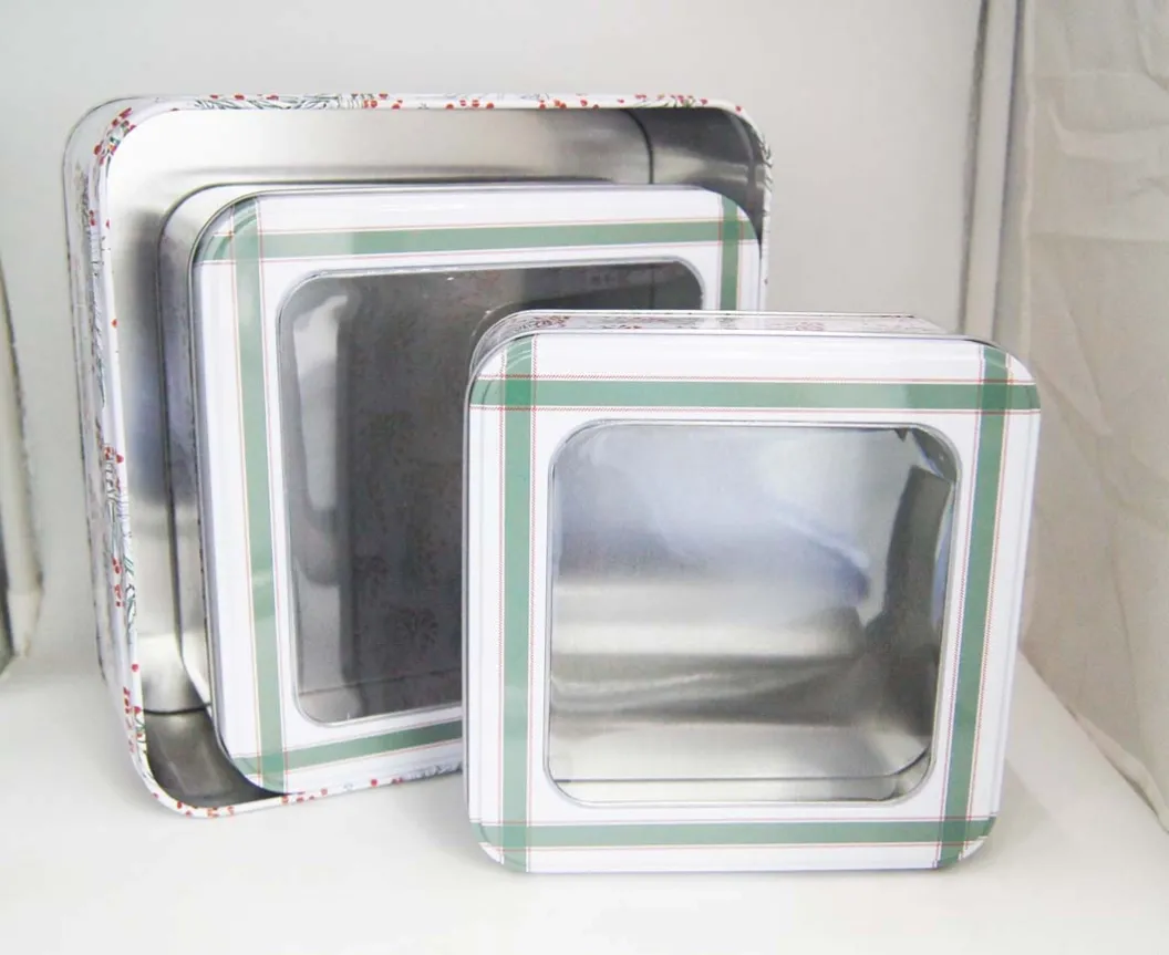 set of 3 square tin box1