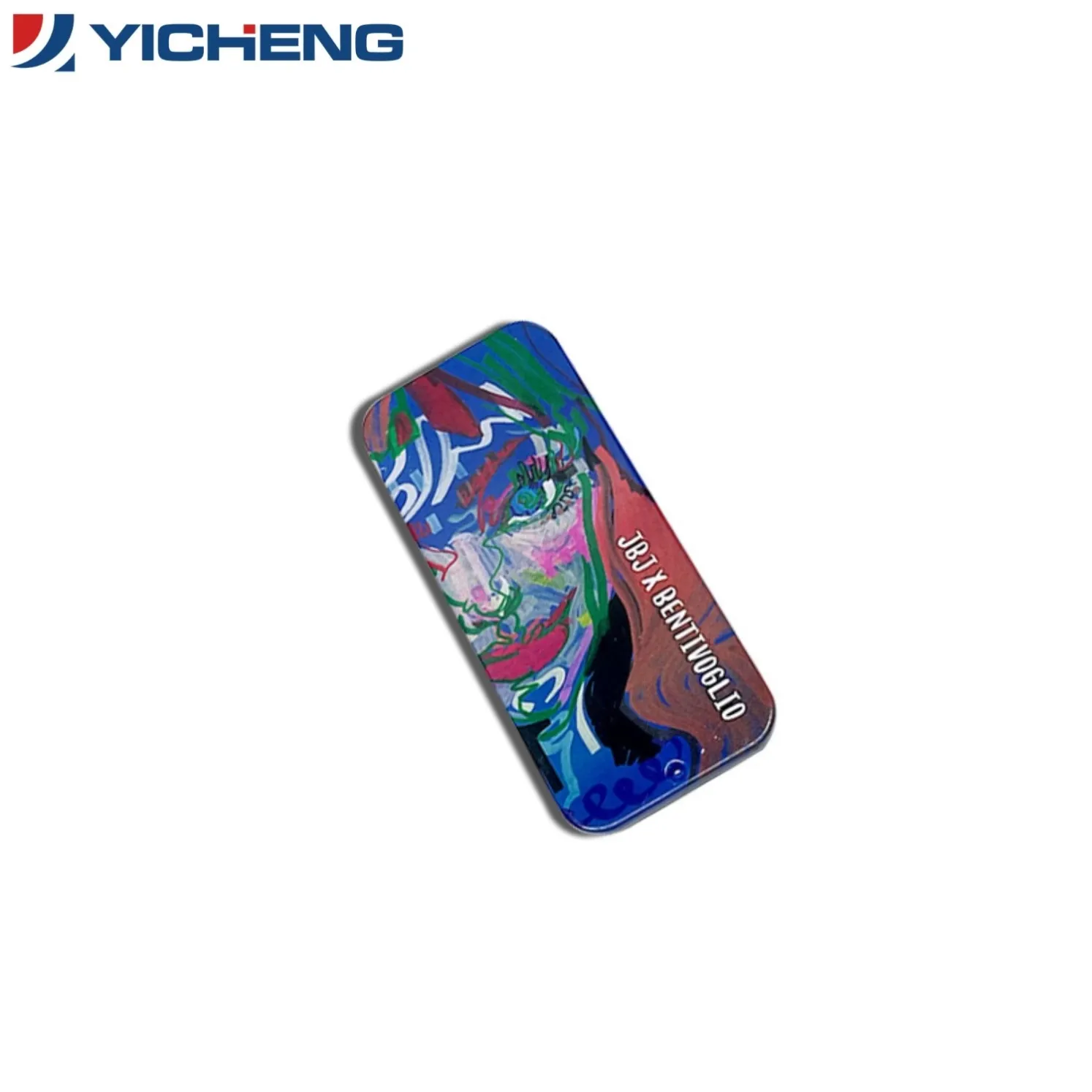Street Art Push-Pull Cosmetic Tin Case