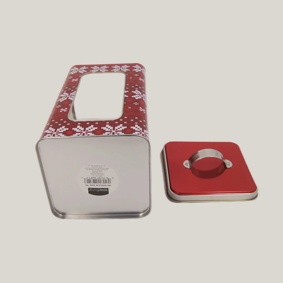 Metal Galvanized Tin Window Box With Handle for Cookies 2