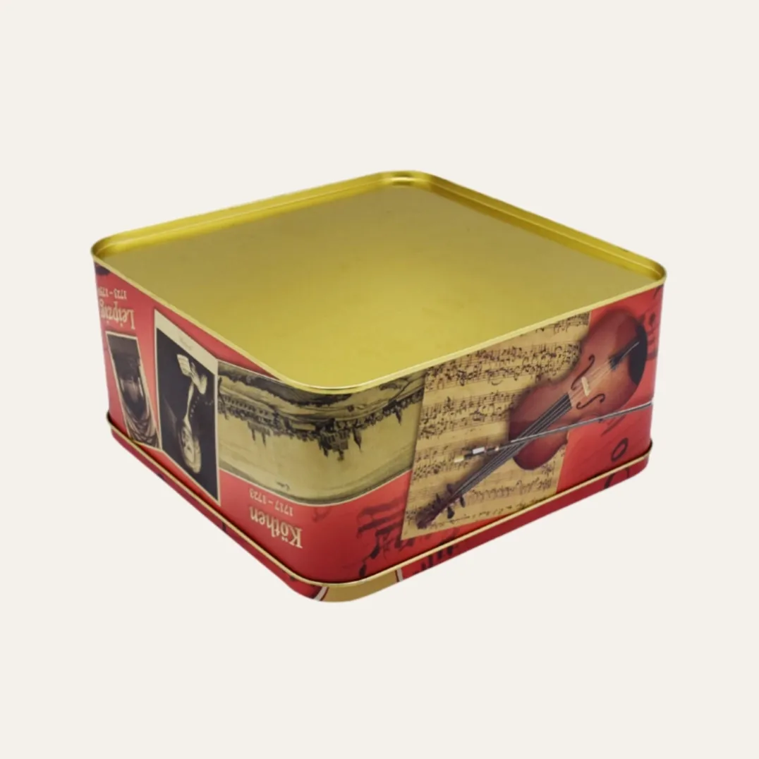 Square Metal Storage Bins For Gifts Or Food Packaging Ideas 1