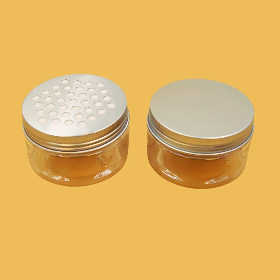 small round clear lid tin containers set for cosmetics, balm, candy or sample packaging