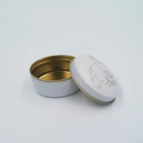 small oval tin box