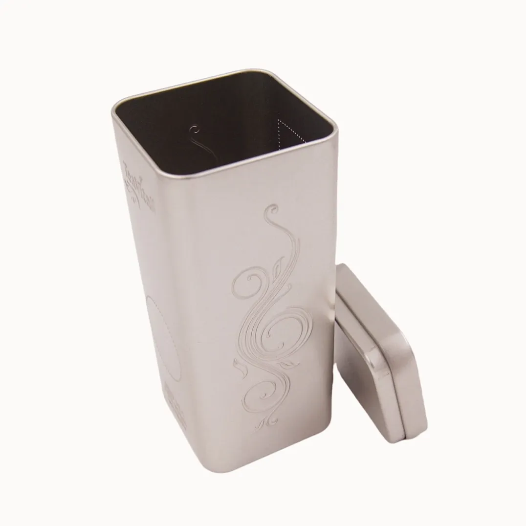 Square Metal Tall Tin Cans With Double Lid For Packaging2