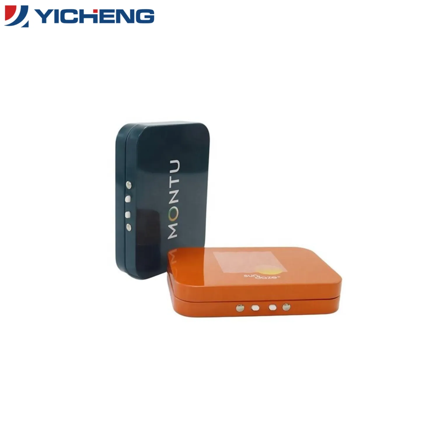 Child-Resistant Embossed Hinged Tin Box