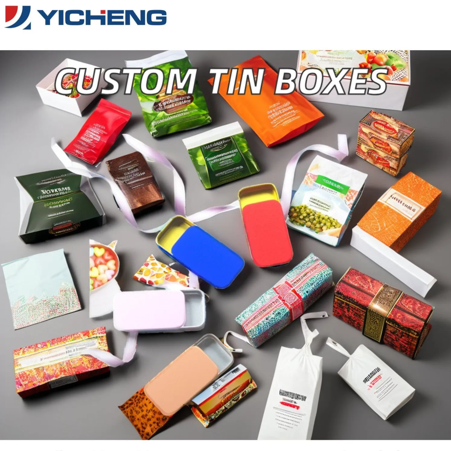 Colorful Portable Push-Pull Flat Metal Tin Box1