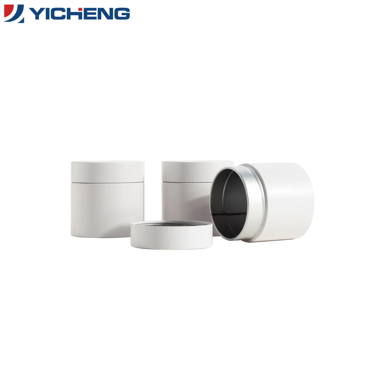 Elegant Airtight Matcha White Round Tea Tin5
