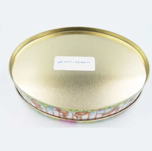 200x148x45mmH oval tin box